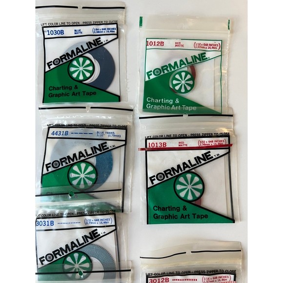 30 BNIB Formaline Architectural Charting & Graphic Art Tape Packages LOT /Bundle - Picture 2 of 9